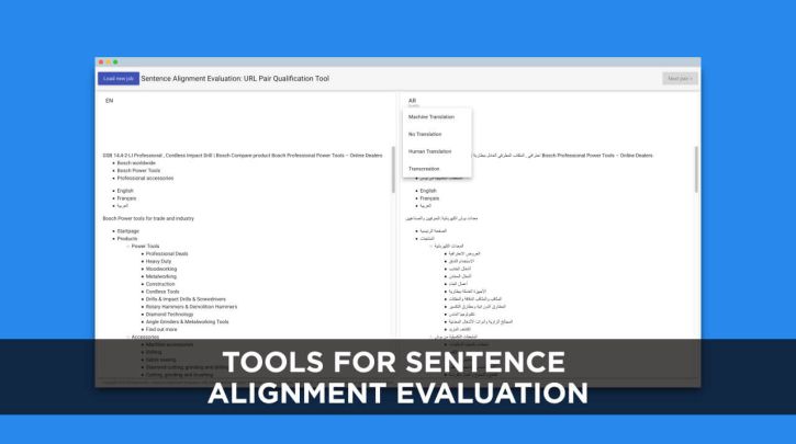 Tools for sentence alignment evaluation