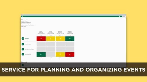 Service for planning and organizing events