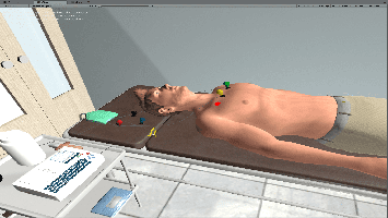 VR ECG simulator development