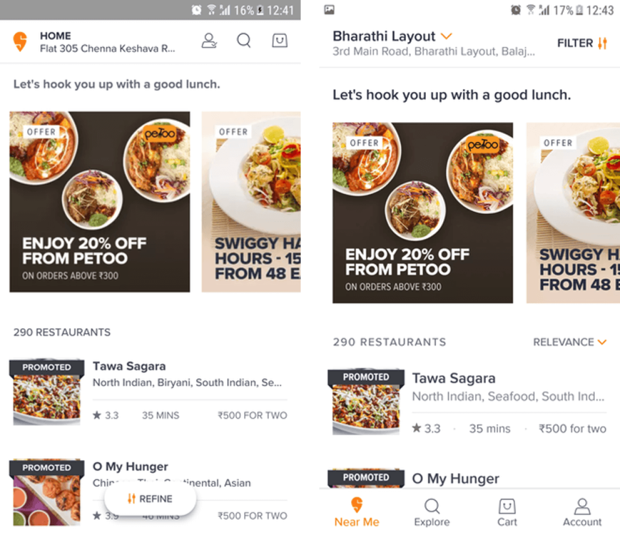 Banner promotions Swiggy 