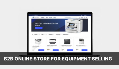 B2B Online Store for Equipment Selling