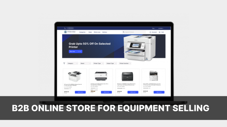 B2B Online Store for Equipment Selling
