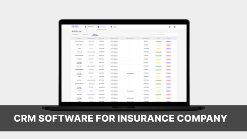 Tailored CRM Software for Insurance Company